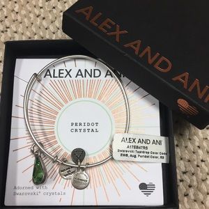 Alex & Ani Peridot crystal bracelet